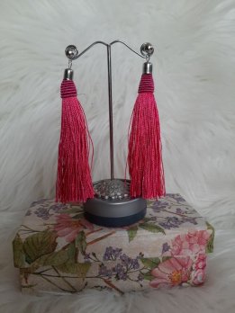 Dice rojtos fülbevaló - pink