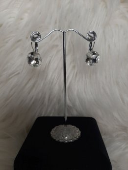 Gaby nagy köves fülbevaló - ezüst swarovski kővel